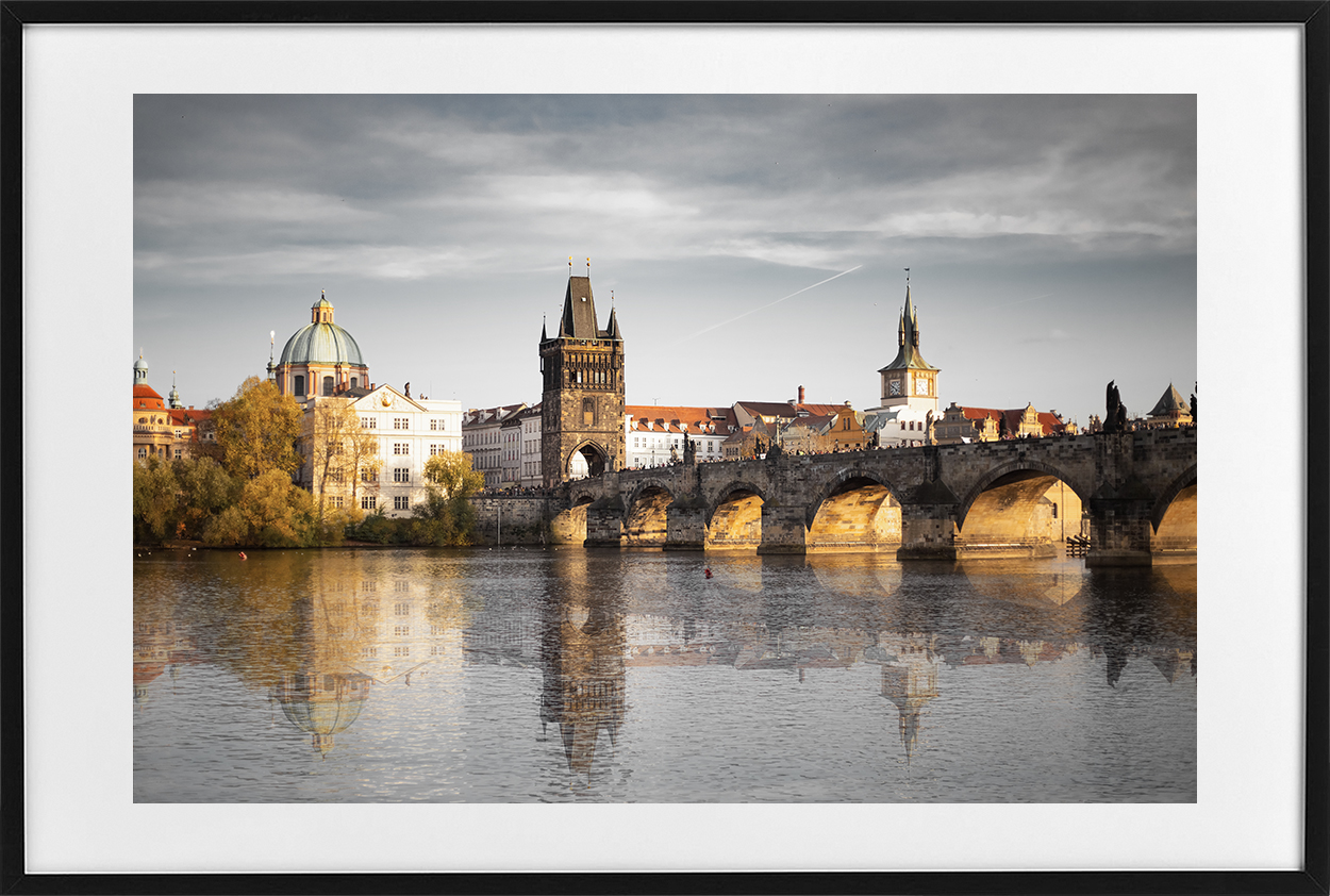 Charles Bridge - black frame