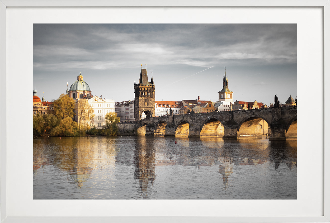 Charles Bridge - white frame